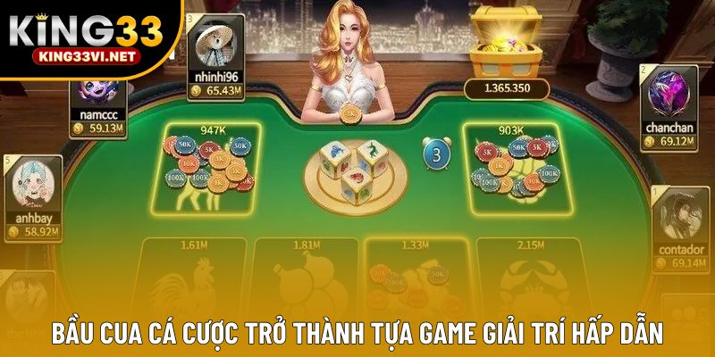 Bầu cua cá cược trở thành tựa game giải trí hấp dẫn